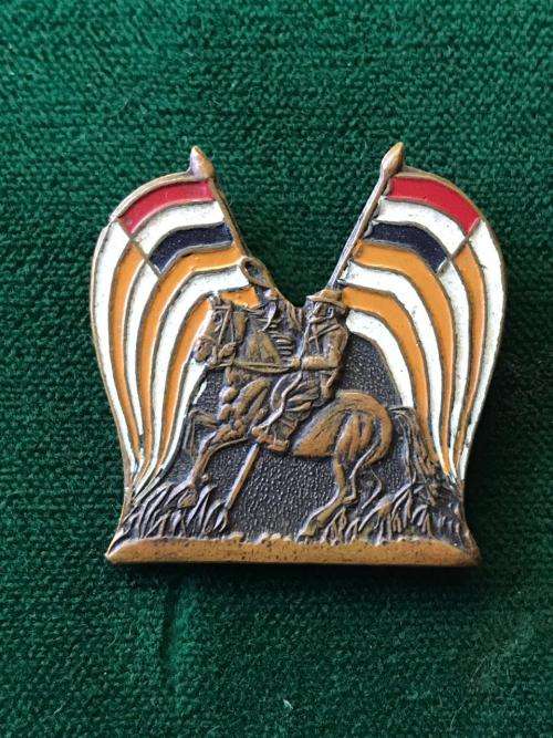 ORANGE FREE STATE BRASS & ENAMEL PIN-BOER WAR PERIOD- PIN BROKEN