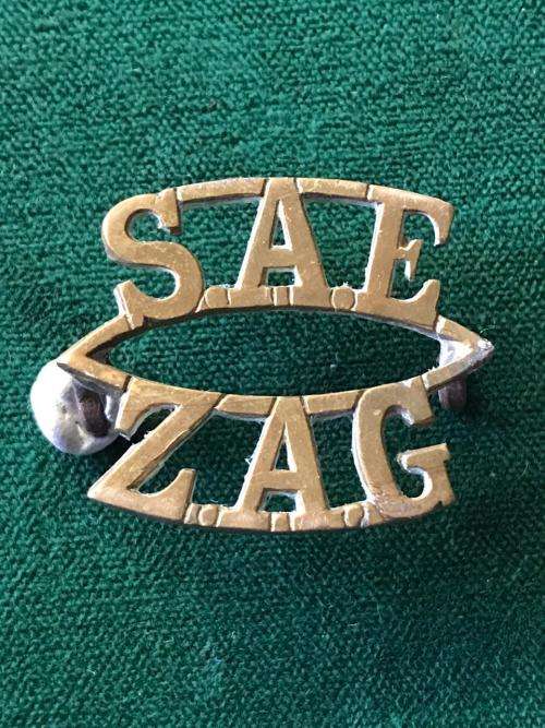 SA ENGINEERS BRASS SHOULDER TITLE-WORN 1922 -1926- 2 LUGS