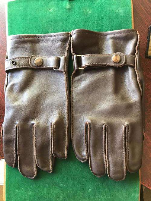SA ARMY OFFICERS LEATHER CEREMONIAL GLOVES-SIZE LARGE-X LARGE-GOOD CONDITION