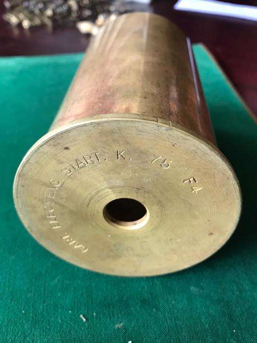 ENGLISH-BRASS ELECTRIC ENGINE STARTER-HEIGHT 13 CM