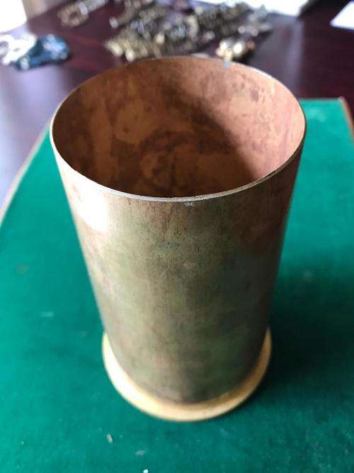 ENGLISH-BRASS ELECTRIC ENGINE STARTER-HEIGHT 13 CM