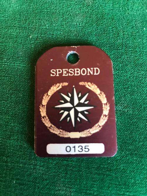 NUMBERED SPESBOND/RECCE IDENTIFICATION TAG