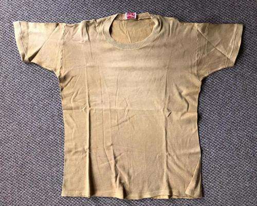RHODESIAN T SHIRT WITH MONOGRAM MAKERS LABEL-SIZE EXTRA LARGE-MEASURES 60 CM ARMPIT TO ARMPIT-COMES