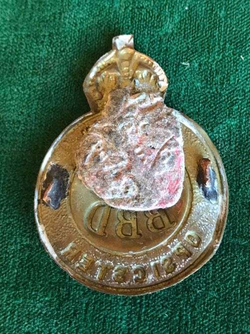 CIVILIAN PROTECTION SERVICE,WARDEN SECTION BRASS CAP BADGE-WORN DURING WW2- NO LUGS