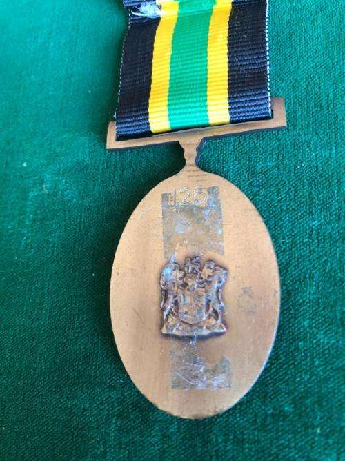 FULL SIZE BRONZE SERVICE MEDAL FOR 10 YEARS SERVICE TO APLA