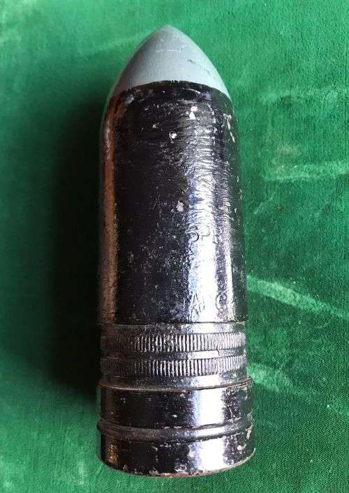 LARGE AND HEAVY 55 MM PROJECTILE- HEIGHT 17 CM-ITEM ONLY FOR DISPLAY PURPOSES