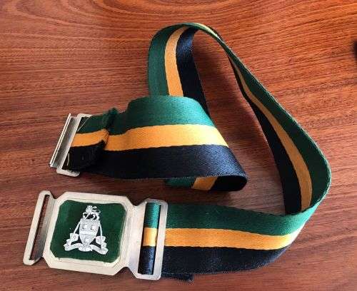 JOHANNESBURG REGIMENT STABLE BELT-WORN FROM 1976-EXTENDED LENGTH 100CM