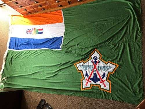 CEREMONIAL ARMY FORMATION FLAG-POLYESTER-MEASURE 270 X 180 CM-VERY GOOD CONDITION-UNUSED-DATED 1987