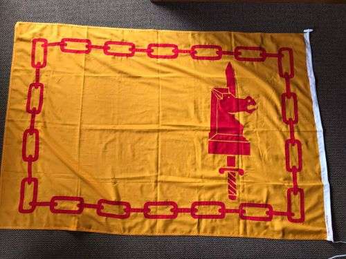 SA ARMOUR SUPPORT BASE FLAG-POLYESTER-MEASURES 120 X 180 CM- CONDITION NEVER USED