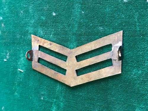 TRENCH MADE SHEET METAL,CORPORALS RANK- 2 LUGS- WW2