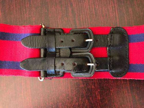 RHODESIAN CORPS OF ENGINEERS STABLE BELT IN VERY GOOD CONDITION- EXTENDED LENGTH 94CM