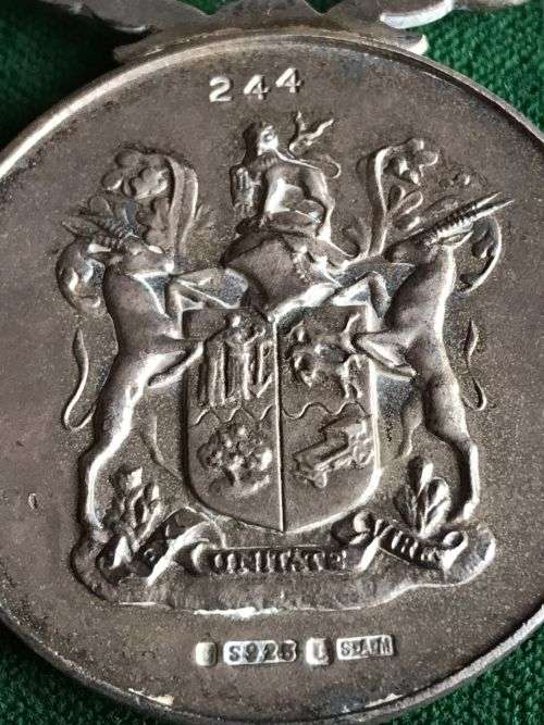 FULL SIZE SILVER DANIE THERON MEDAL (DTM)1970-1997-SA MINT AND SILVER MARKINGS ON THE BACK-NUMBERED
