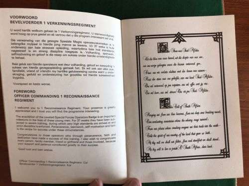 RECCE-SPECIAL FORCES RECRUITING- 12 PAGES BROSCHURE