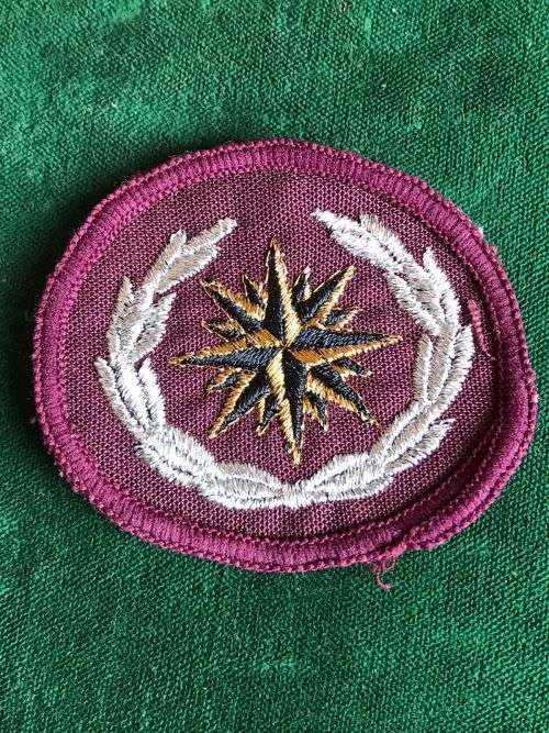 SPECIAL FORCES BRIGADE BERET BADGE-ISSUED 1997- 8TH ISSUE-SILVER LUREX WREATH,GOLD LUREX AND BLACK T