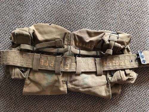 RHODESIA WEBBING-KIDNEY POUCHES WITH WEBBING BELT