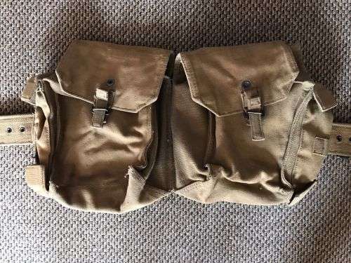 RHODESIA WEBBING-KIDNEY POUCHES WITH WEBBING BELT