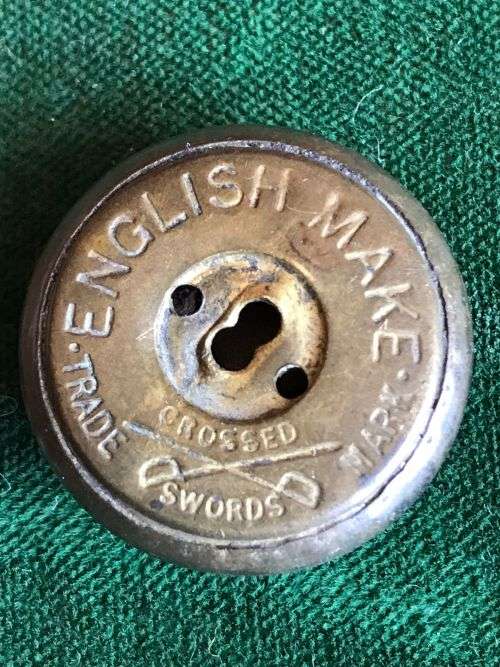 2X BOER WAR ZAR BUTTONS AND JOHANNESBURG VRIJWILLIGER CORPS WHITE METAL BADGE-WORN 1894-1899-THE BUT