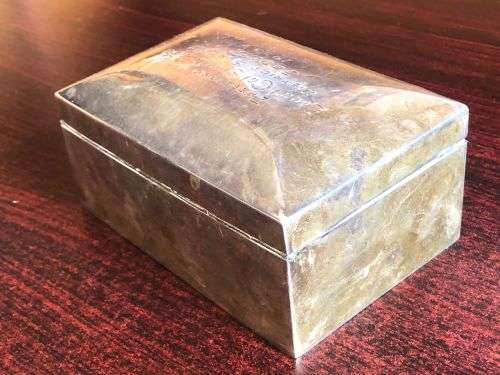 STERLING SILVER HOLDER PRESENTED TO LIEUT COL. SMYTH DSP DISTRICT SURGEON PEDDIE-1923-MEASUREMENTS 1