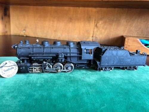 TENSHODO HO BRASS LOCOMOTIVE AND TENDER 0-8-0. HAND BUILD- VERY RARE- JAPAN