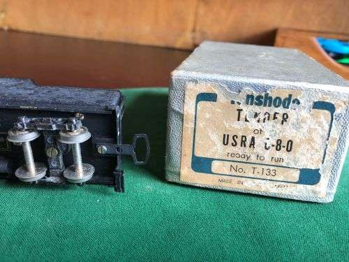 TENSHODO HO BRASS LOCOMOTIVE AND TENDER 0-8-0. HAND BUILD- VERY RARE- JAPAN