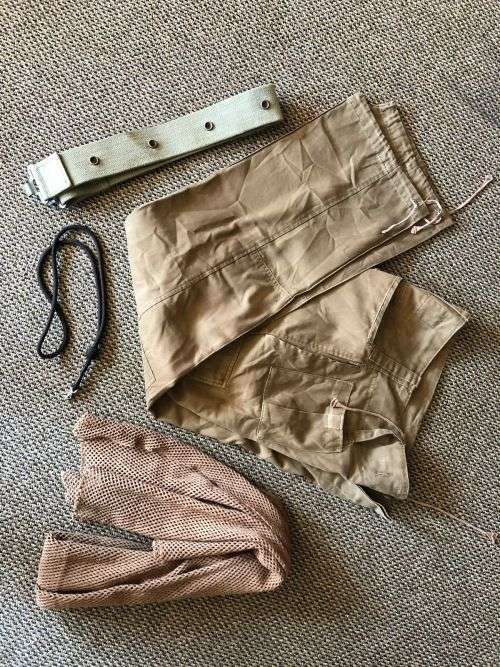 SADF PERIOD SELECTION OF 4 ITEMS TROUSERS,SIZE 32,PIPE LENGTH 76 CM,STABLE BELT,SCARVE and LANYARD