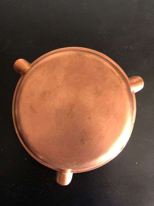 COPPER ASHTRAY- DIAMETER 14 CM