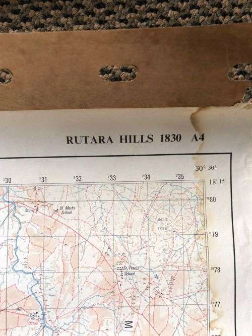 RHODESIA-RUTARIA HILLS 1830 A4 (EDITION)1972 SCALE (1:50 000) MAP