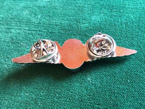 SA PARACHUTE FREE FALL INSTRUCTORS WING MESS DRESS-WORN FROM THE 1970`S,CHROME WINGS WITH EPOXY CENT