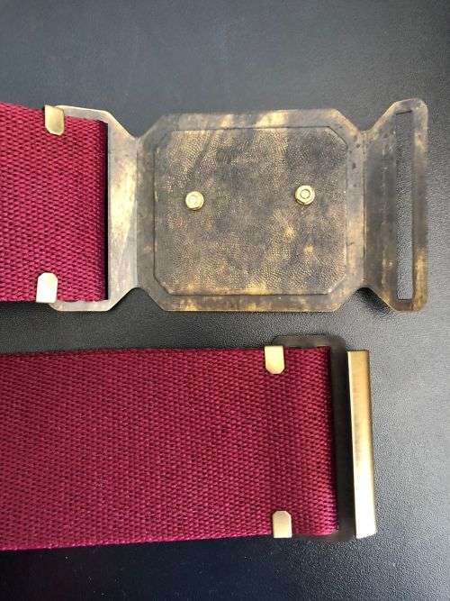 44 PARACHUTE BRIGADE STABLE BELT 1ST TYPE WITH BRASS BUCKLE-EXTENDED LENGTH 158CM-CONDITION NEVER US