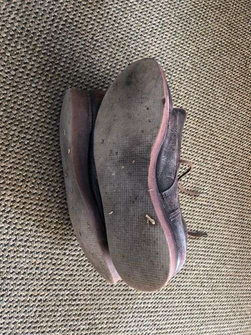 SADF FLAT SOLE BOOTS WORN TO MINIMISE TRACK/SPECIAL FORCES/ SIZE 8