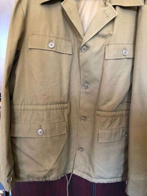 SADF NUTRIA JACKET-LABELLED AND DATED 1986-SIZE LARGE-MEASURES 66 CM ARMPIT TO ARMPIT-PADDED AND IN