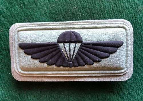 SANDF AIR SUPPLY INSTRUCTOR BADGE- EMBOSSED WITH 2 PINS