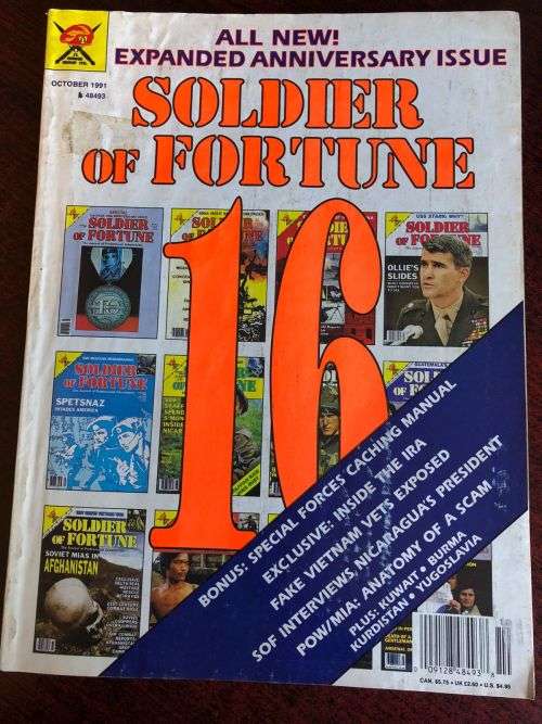 SOLDIER OF FORTUNE OCT 1991-VOL 16 NO 10- GOOD CONDITION