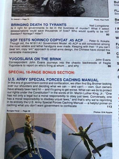 SOLDIER OF FORTUNE OCT 1991-VOL 16 NO 10- GOOD CONDITION