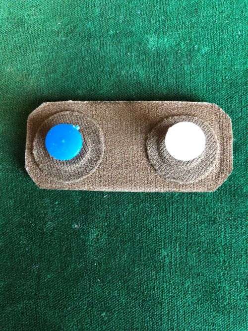 SADF PERIOD MARKSMAN BADGE RUBBERIZED WITH 2 PINS