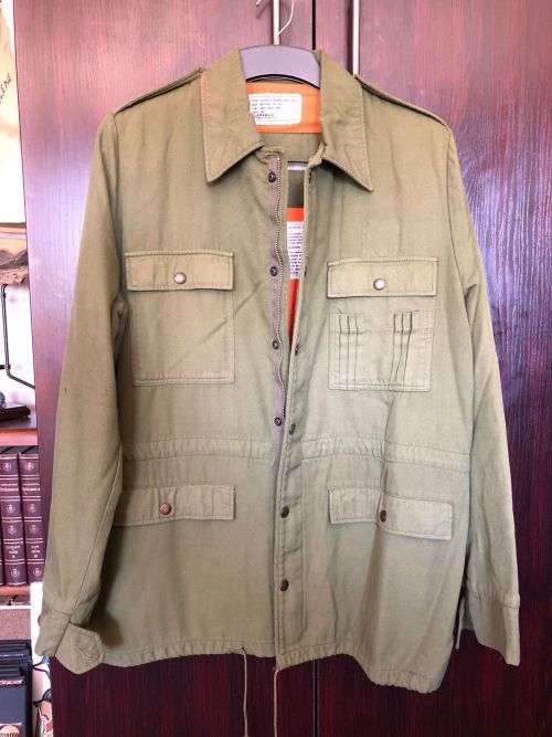 SADF PERIOD TANK COMMANDERS JACKET-SIZE MEDIUM-MEASURES 57 CM ARMPIT TO ARMPIT-GOOD CONDITION WITHOU