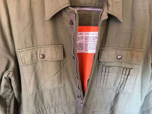SADF PERIOD TANK COMMANDERS JACKET-SIZE MEDIUM-MEASURES 57 CM ARMPIT TO ARMPIT-GOOD CONDITION WITHOU