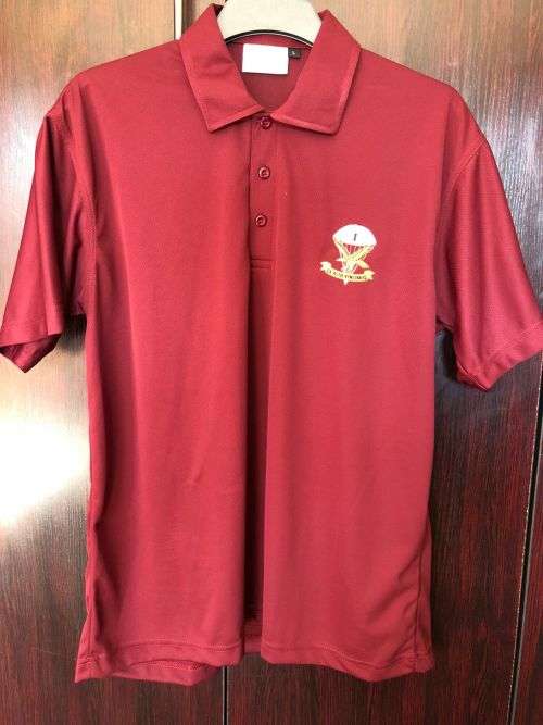 1 PARABAT BATTALION GHOLF SHIRT SIZE LARGE-MEASURES 60CM ARMPIT TO ARMPIT-CONDITION NEW