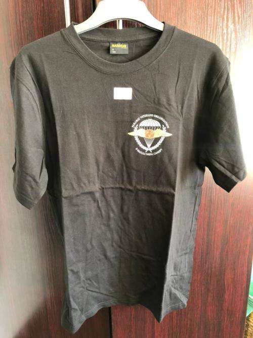 PARABAT VETERANS ORGANISATION T-SHIRT-SIZE MEDIUM-MEASURES 55CM ARMPIT TO ARMPIT-CONDITION NEW