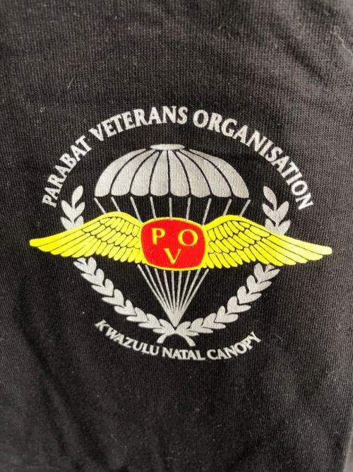 PARABAT VETERANS ORGANISATION T-SHIRT-SIZE MEDIUM-MEASURES 55CM ARMPIT TO ARMPIT-CONDITION NEW