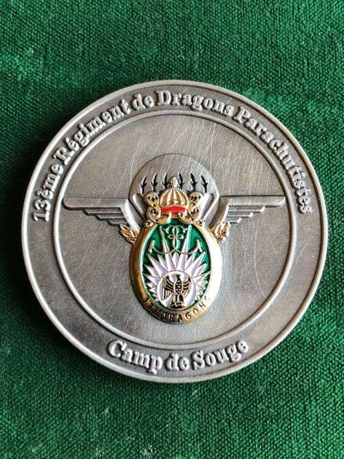13TH PARACHUTE REGT. CHALLENGE COIN-A SPECIAL RECCE REGT.-ONE OF 3 REGIMENTS IN THE FRENCH ARMY SPEC