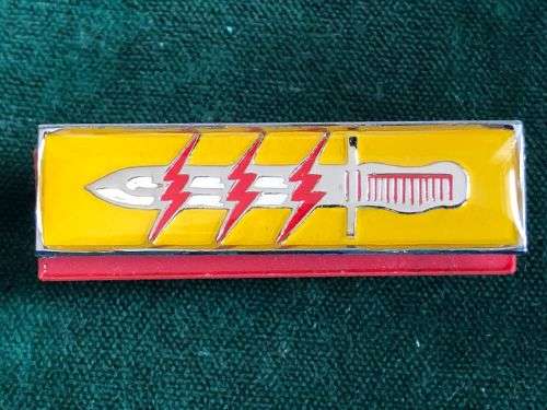 61 MECHANISED BATTALION GROUP OPERATIONS PARTICIPATION BADGE-GOLD DAGGER VARIATION- 2 PINS-ORIGINAL