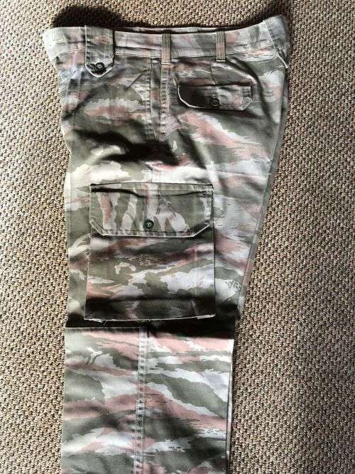 FAPLA (TERRORIST) GREY LIZARD CAMO TROUSERS-SIZE 28-PIPE LENGTH 67CM-GOOD CONDITION WITHOUT DAMAGE