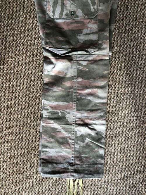 FAPLA (TERRORIST) GREY LIZARD CAMO TROUSERS-SIZE 28-PIPE LENGTH 67CM-GOOD CONDITION WITHOUT DAMAGE