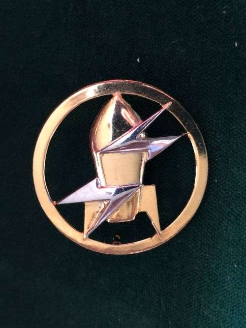 SA ARMY EXPLOSIVE ORDNANCE DISPOSAL BADGE (EOD BADGE) WITH DOME SHAPE FACE- 2 PINS -FULL SIZE-SCARCE