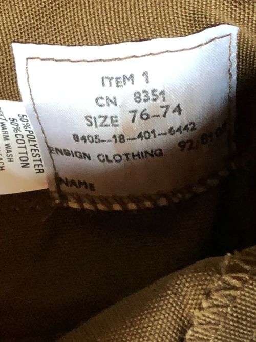 SADF NUTRIA TROUSERS SIZE 30 WITH PIPE LENGTH OF 72 CM-CONDITION NEW