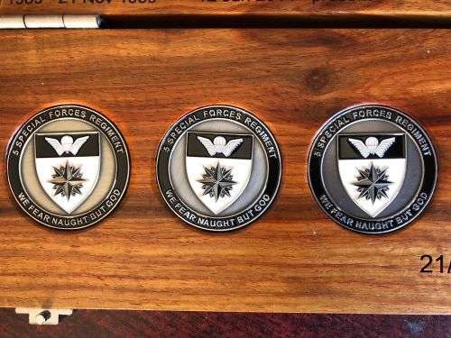 5 RECCE REGT. NUMBERED COIN SET (EVERY COIN ALSO NUMBERED)SET 21/120.1976-2016