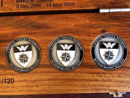 5 RECCE REGT. NUMBERED COIN SET (EVERY COIN ALSO NUMBERED)SET 21/120.1976-2016