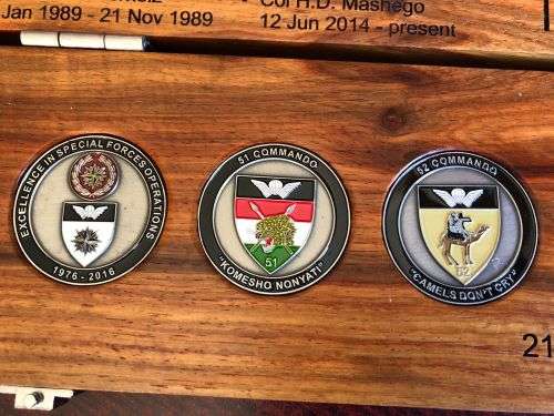 5 RECCE REGT. NUMBERED COIN SET (EVERY COIN ALSO NUMBERED)SET 21/120.1976-2016