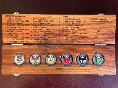5 RECCE REGT. NUMBERED COIN SET (EVERY COIN ALSO NUMBERED)SET 21/120.1976-2016